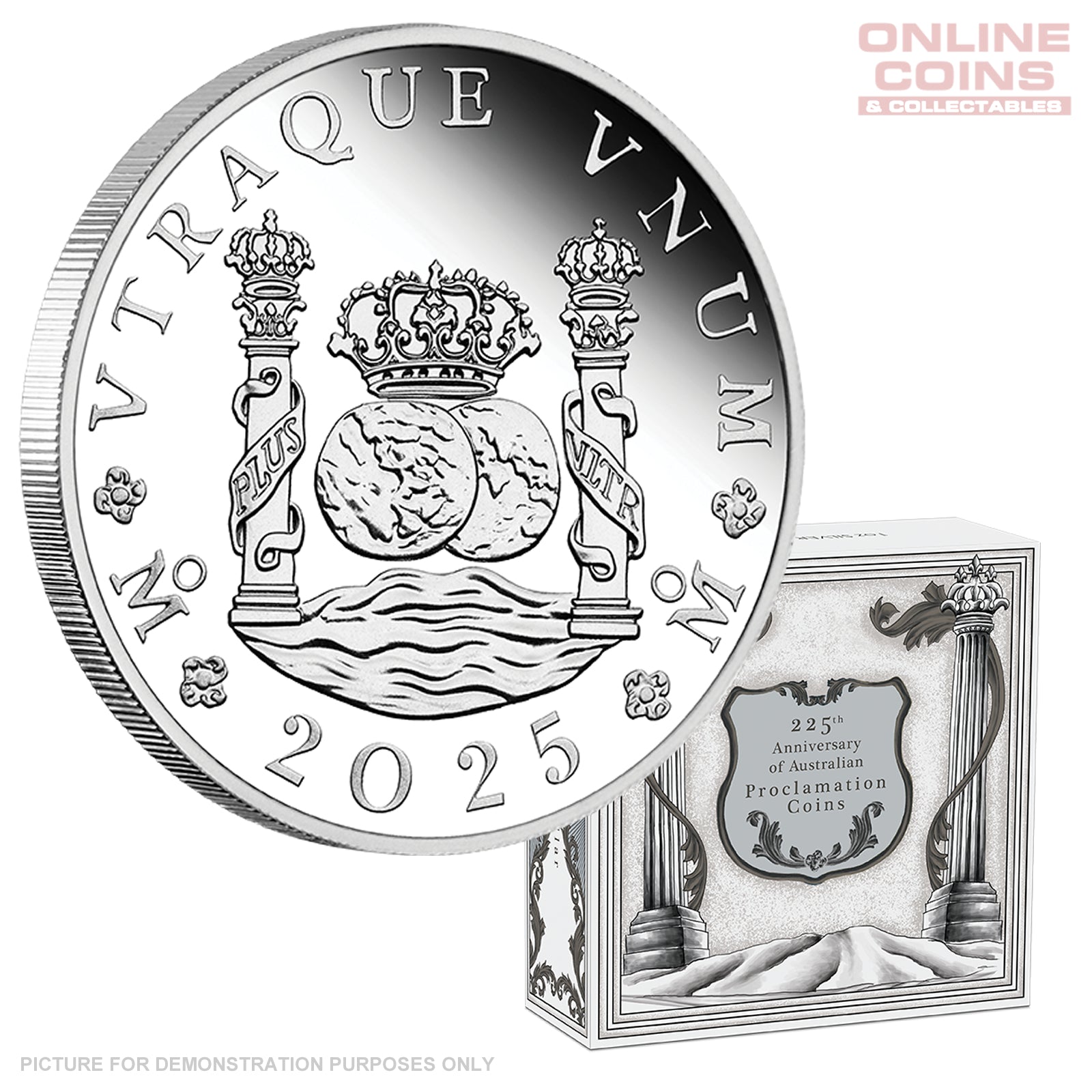 2025 Perth Mint 225th Anniversary of Proclomation Coins – PILLAR DOLLAR 1oz Silver Proof